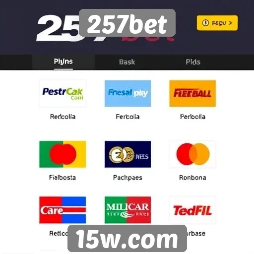 Opções de pagamento disponíveis na 257bet
